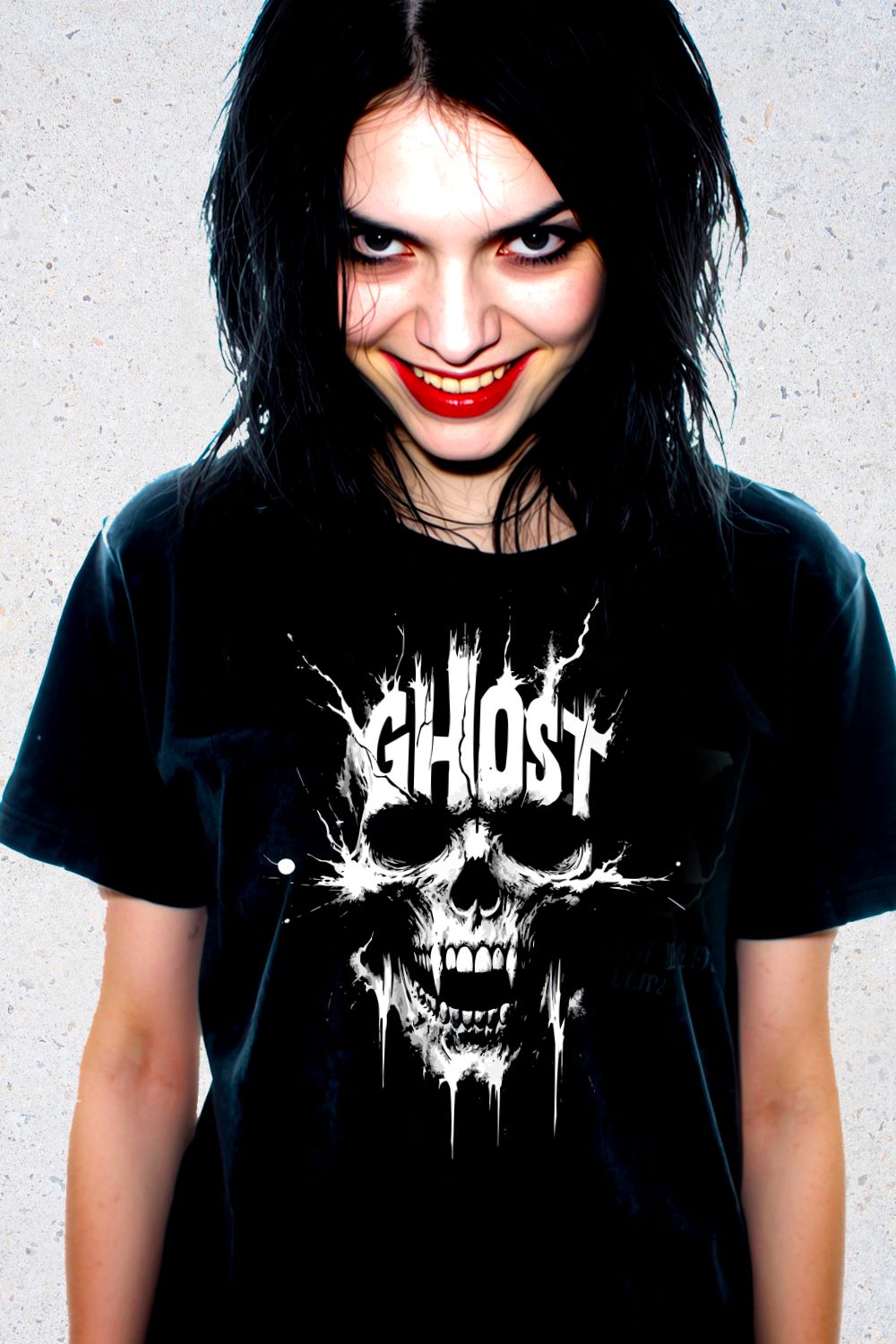 Ghost Typography Gothic Graphic T-Shirt