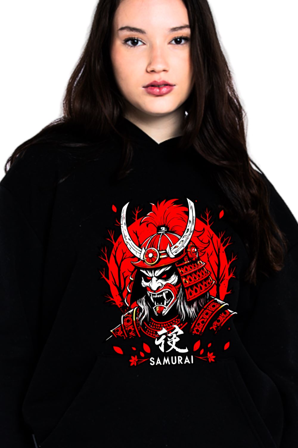 Crimson Warrior — Samurai Graphic Hoodie
