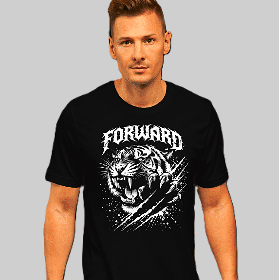 Raw Forward Tiger Graphic T-Shirt — WILD FORWARD