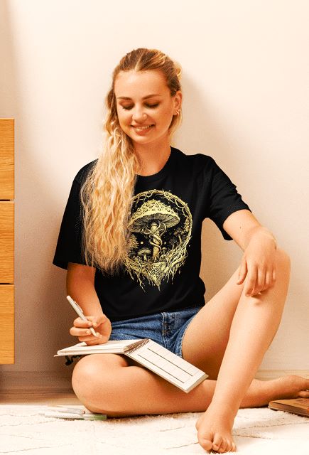 Forest Heart — Fantasy Mushroom Graphic T-Shirt